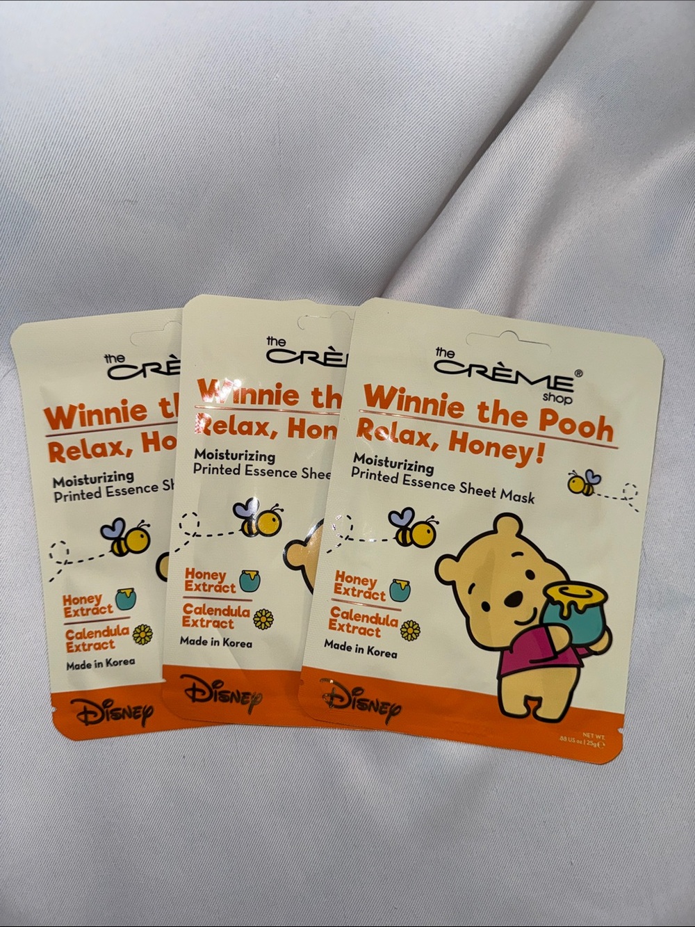 Disney Winnie the Pooh Relaxing Honey Sheet Masks - 3 Masks